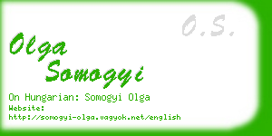 olga somogyi business card